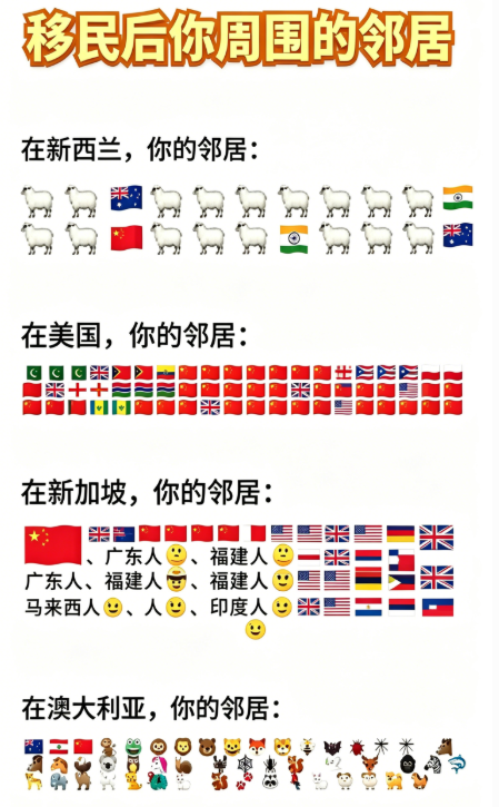各国移民现状......中国人怎么到处跑啊