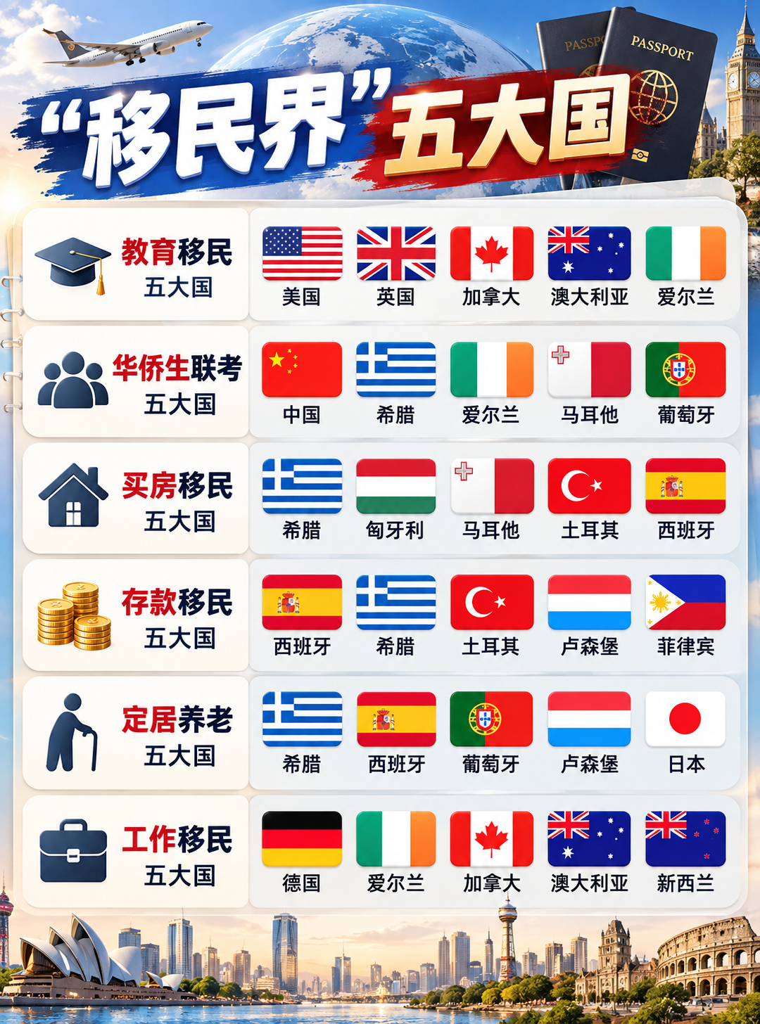 🌍移民国家这么多，到底怎么选？
